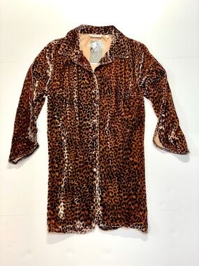 Soft Surroundings Velvet Soft Animal Print Tunic XSmall NWT